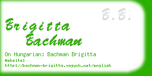 brigitta bachman business card